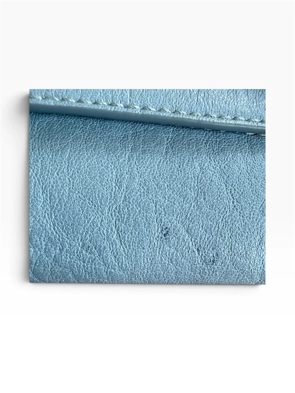 Market & Spruce- Prue Light Blue Crossbody Bag with Red Scarf Accent